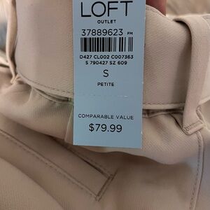 LOFT Cream Petite Skirt